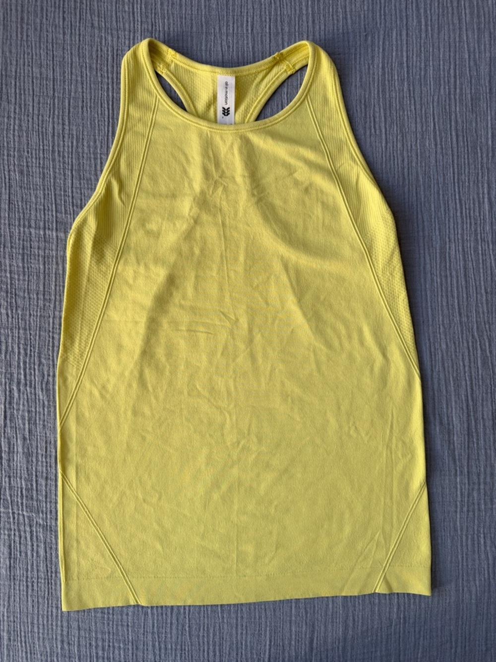 All in motion Bright Yellow Racerback Tank-EUC